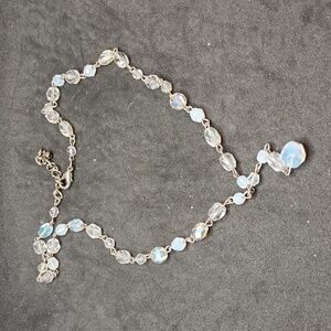 No brand beaded chain necklace lobster clasp